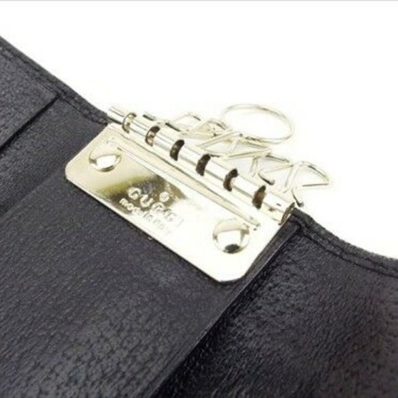 Gucci Key case Key holder GG Black Canvas Leather Woman Authentic Used - Picture 3 of 8